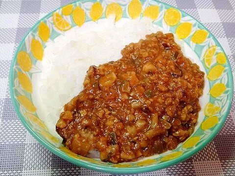 ハンバーグリメイク☆きのこキーマカレー